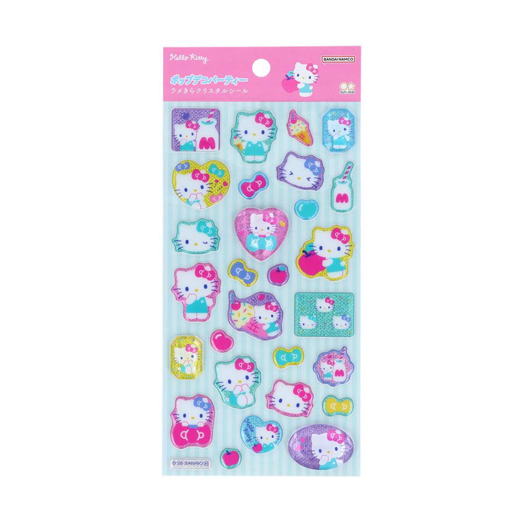 ハローキティ シールシート ラメきらクリスタルシール サンリオ サンスター文具 デコレーション キャラクター グッズ メール便可 シネマコレクションのサムネイル