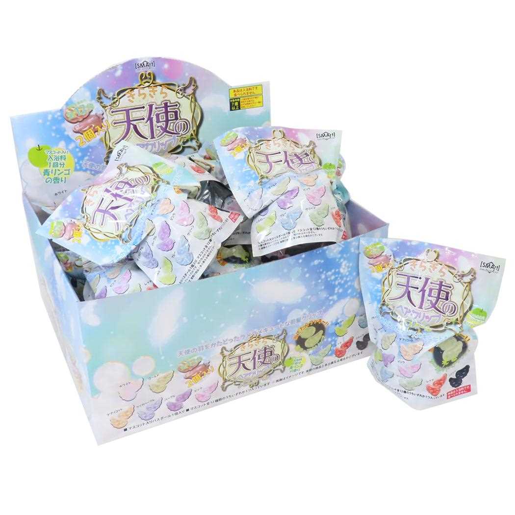 【最大1000円OFFクーポン！】きらきら天使のヘアクリップ 全11色 24個入セット 入浴剤 アドバンス 子供とお風呂 まとめ買い おもしろ 雑貨