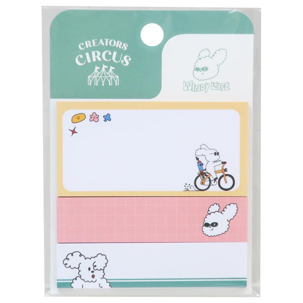 【ポイント10倍 & クーポン！】BALLOON FRIENDS 付箋 ふせん 3種セット クリエイターズサーカス いぬ フロンティア 新学期準備文具 付せん 事務用品 伝言 CREATORS CIRCUS グッズ メール便可 シネマコレクション