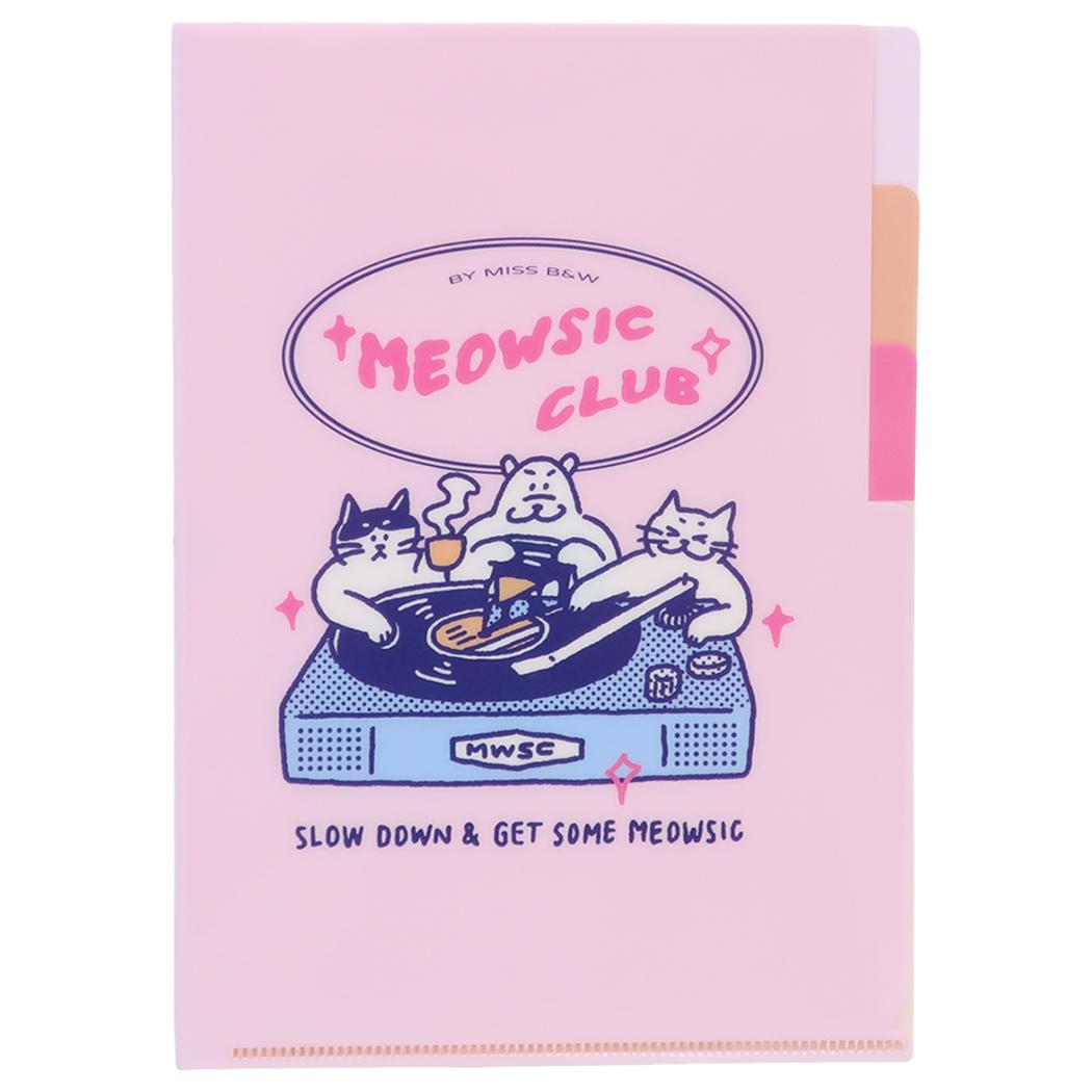 【ポイント10倍 & クーポン！】黒白小姐 ポケットファイル ポケット付きA5クリアファイル クリエイターズサーカス ねこ フロンティア 新学期準備文具 ミニファイル CREATORS CIRCUS グッズ メール便可 シネマコレクション