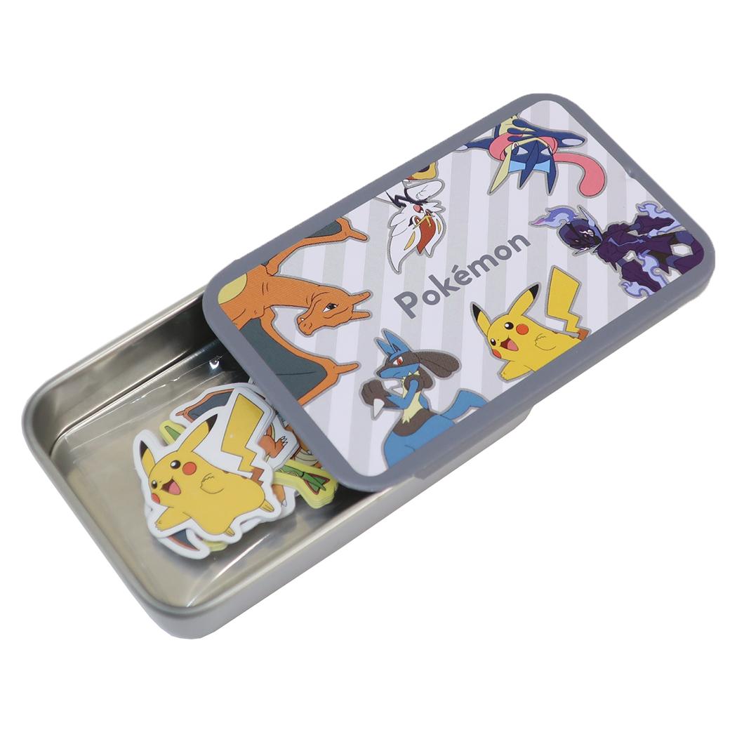 【最大1000円OFFクーポン！】ポケットモンスター フレークシール 缶ケースシール ポケモンMIXグレー ポケモン カミオジャパン デコレーション キャラクター グッズ メール便可 シネマコレクション