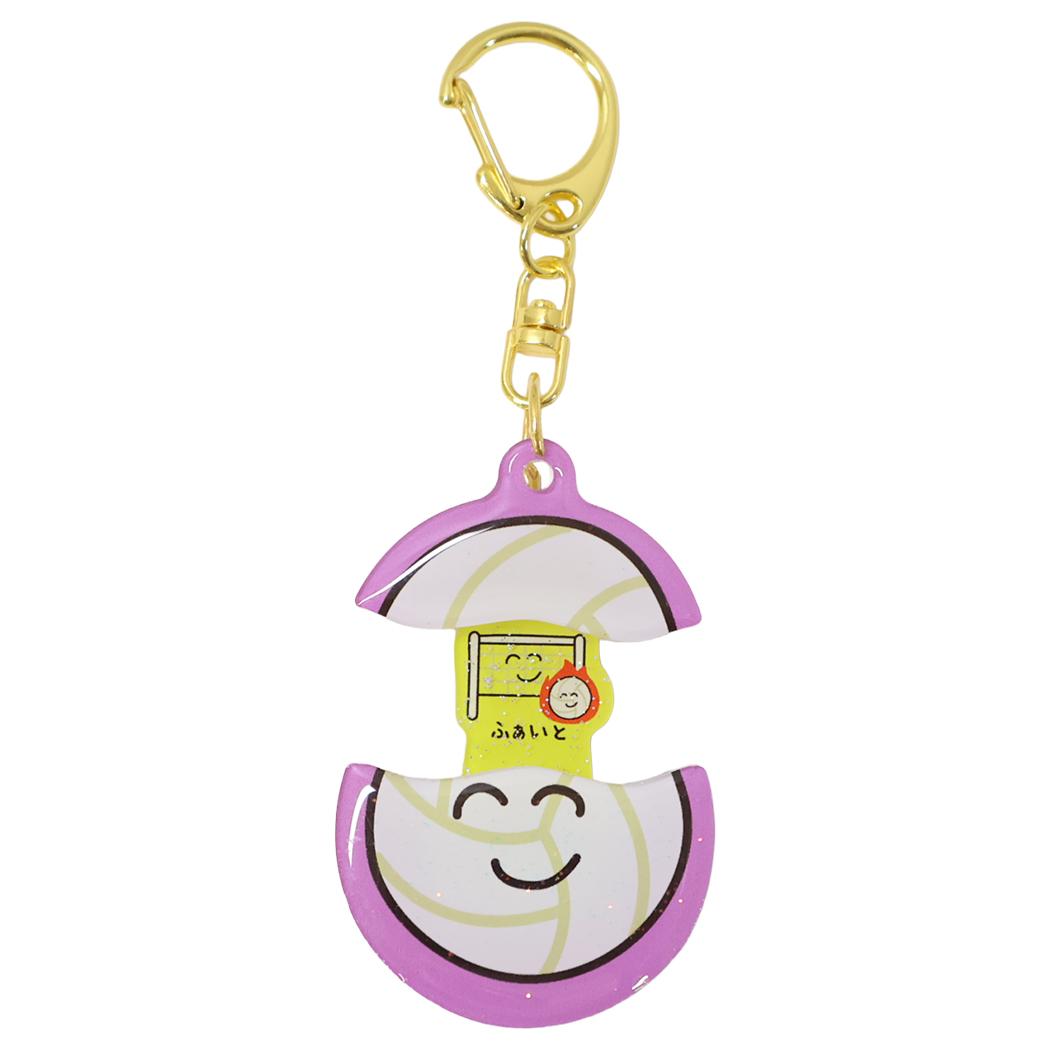 【最大1000円OFFクーポン！】おえかきさん キーリング びっくりキーホルダー ばれーぼーるさん オクタニ アクキー アクリルキーホルダー グッズ メール便可 シネマコレクション