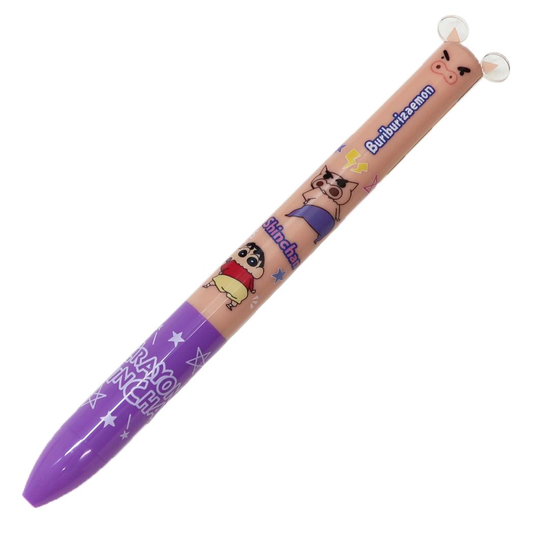 [Up to 1000 Yen OFF Coupon!] Crayon Shin-chan Black & Red Two-Color Ballpoint Pen mimi Pen Buriburi Zaemon funbox Back-to-School Stationery Anime Character Goods Mail Order Available Cinema Collection