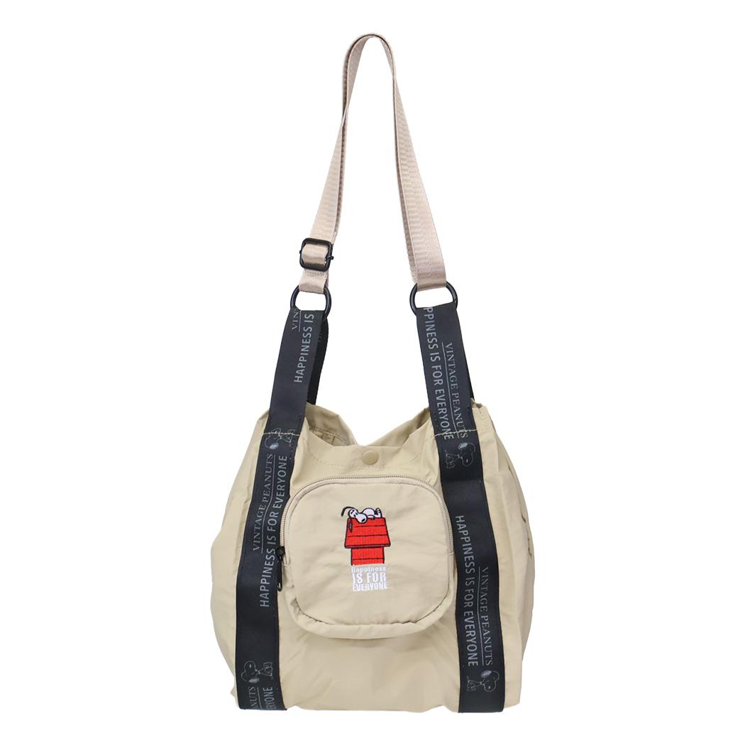 【最大1000円OFFクーポン！】スヌーピー 折りたたみバッグ IP.RSmid.Peanuts-1D パッカブルショッパー Beige ピーナッツ ルートート 斜め掛けかばん キャラクター グッズ シネマコレクション(4.0)