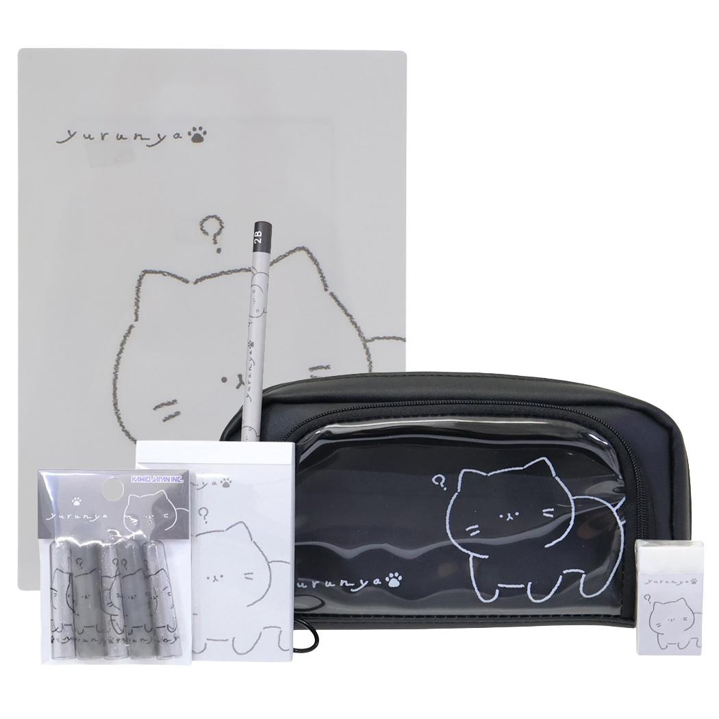 【最大1000円OFFクーポン！】文具セット 6点文房具セット ゆるにゃー カミオジャパン 新学期準備文具 大容量 グッズ シネマコレクション cinemacollection-10565931 キャラクターのシネマコレクション パッケージ画像