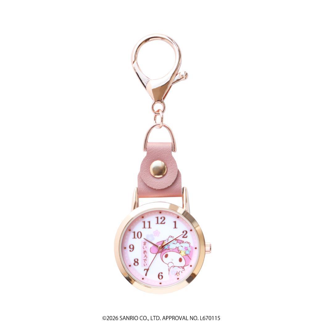 【ポイント10倍 & クーポン！】マイメロディ キーホルダー 時計 和柄 KC ウォッチ G PI サンリオ フィールドワーク プレゼント レディース 女性 女の子 バッグチャーム キャラクター グッズ メール便可 シネマコレクション