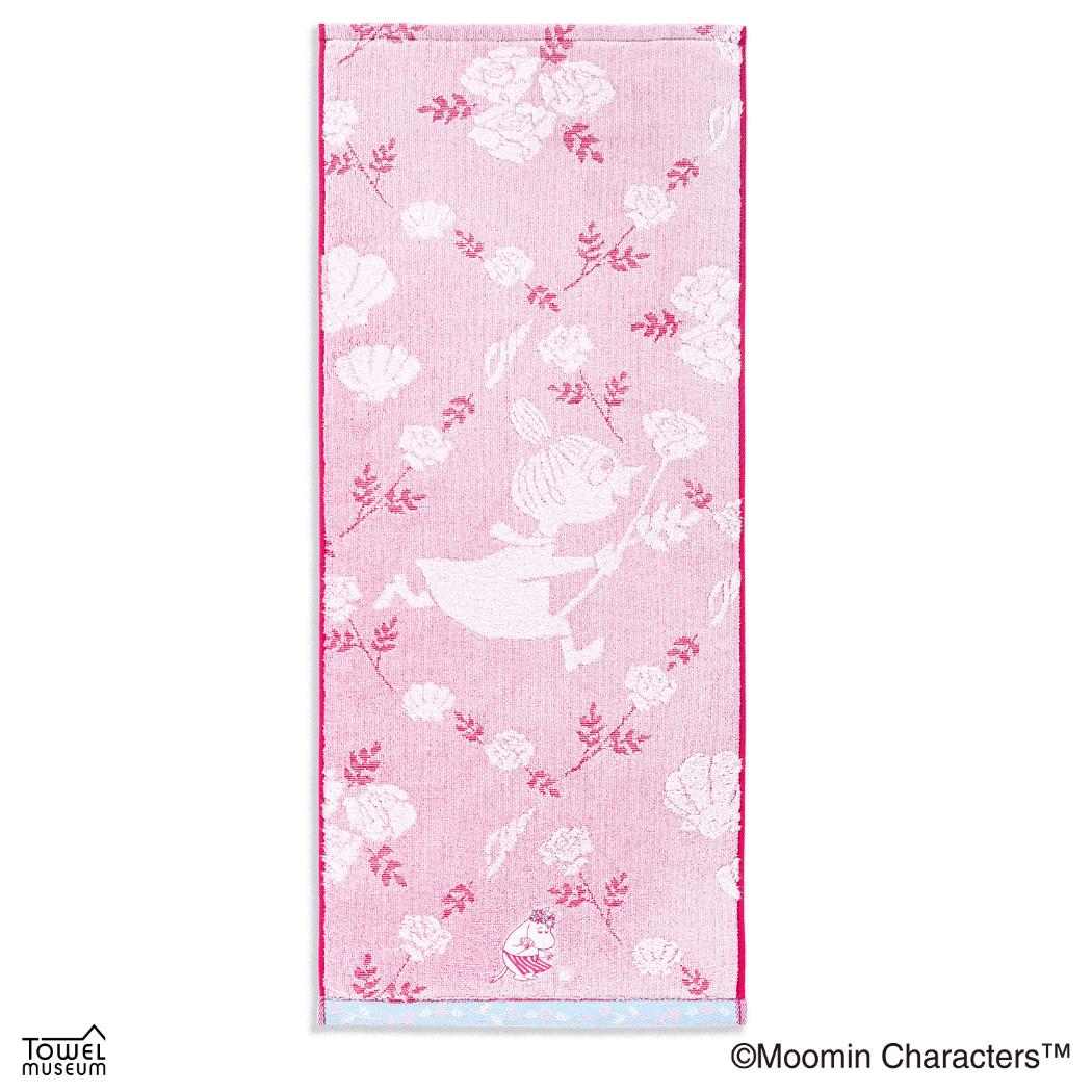 Face Towel - 【ポイント10倍 & クーポン！】ムーミン ロングタオル 無撚糸スチームシャーリング フェイスタオル 素敵な1日 ピンク 北欧 タオル美術館 プレゼント スポーツタオル キャラクター グッズ メール便可 シネマコレクション