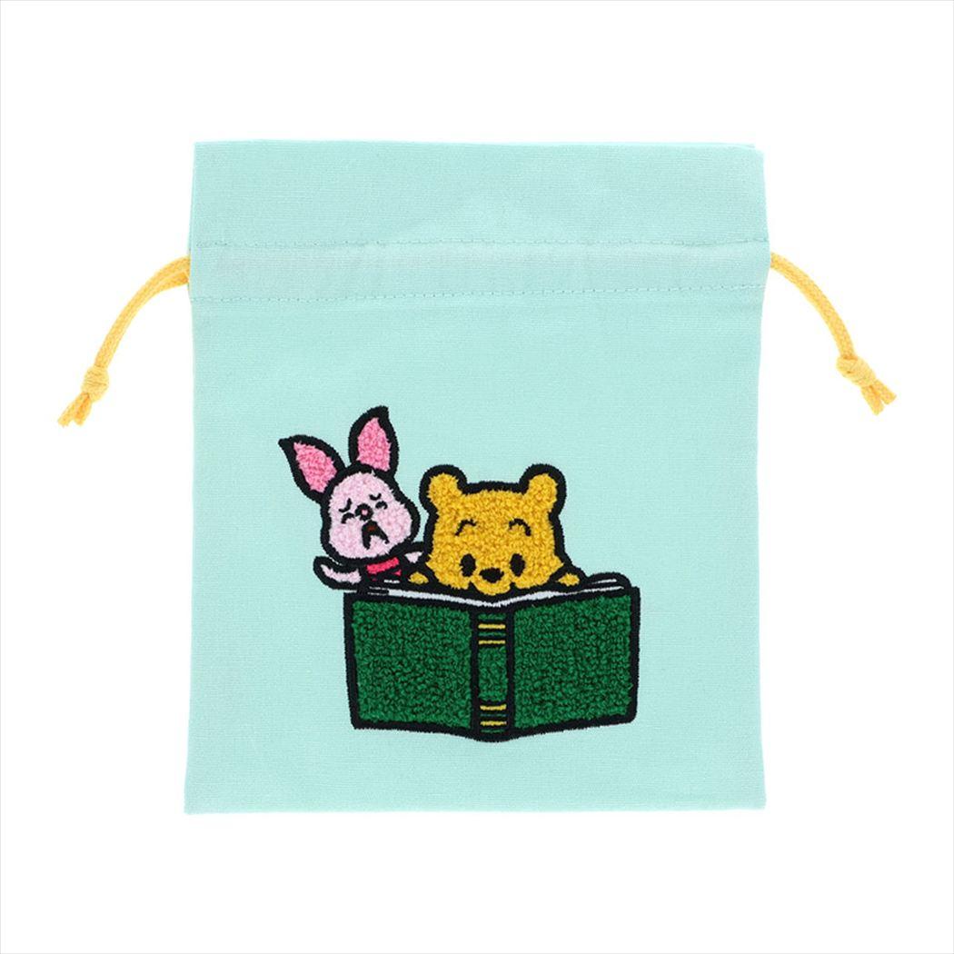 【最大1000円OFFクーポン！】くまのプーさん 巾着袋 サガラ刺繍巾着 Artist series art by TAROUT プー＆ピグレット ディズニー サンスター文具 小物入れ キャラクター グッズ メール便可 シネマコレクション
