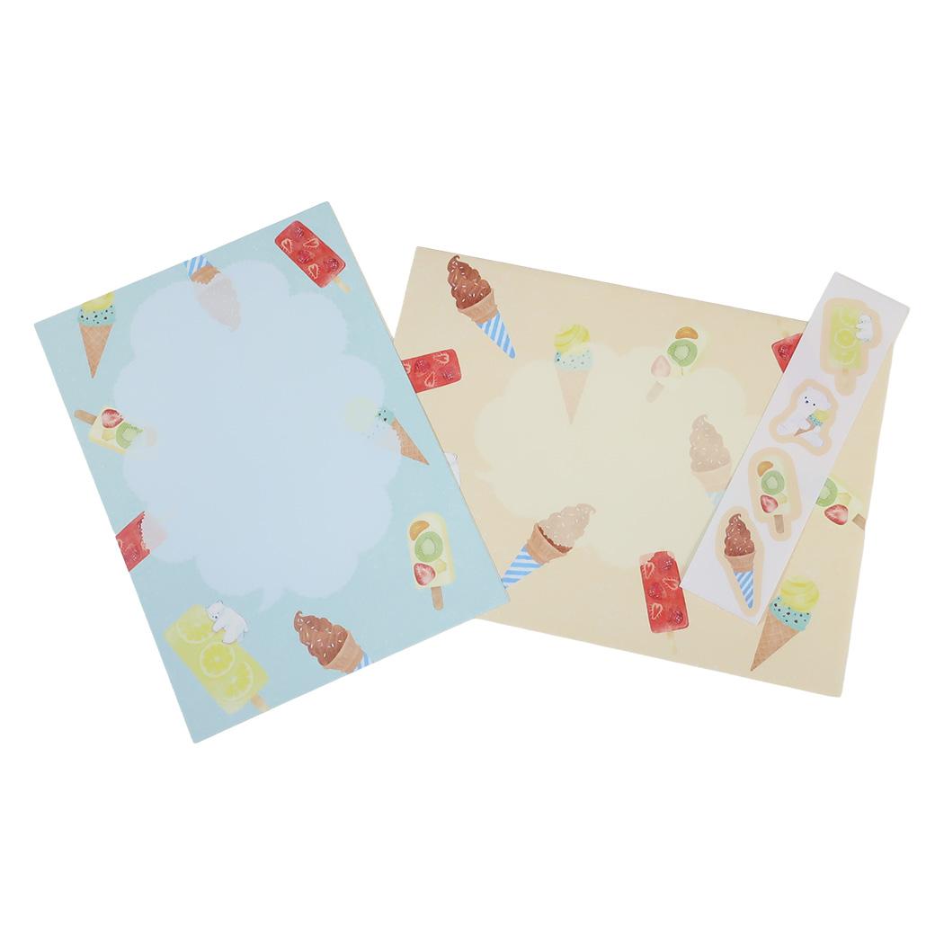 Other - 【ポイント10倍 & クーポン！】serico 手紙セット レターセット アイス APJ 便箋＆封筒　夏 贈り物 シール入り 日本製 グッズ メール便可 シネマコレクション