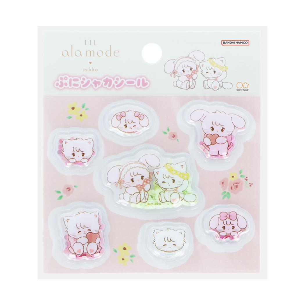 【おひとり様5つまで】【ポイント10倍 & クーポン！】Lil ala mode ダイカットシール ぷにシャカシール ピンク リルアラモード サンスター文具 手帳デコ キャラクター グッズ メール便可 シネマコレクション