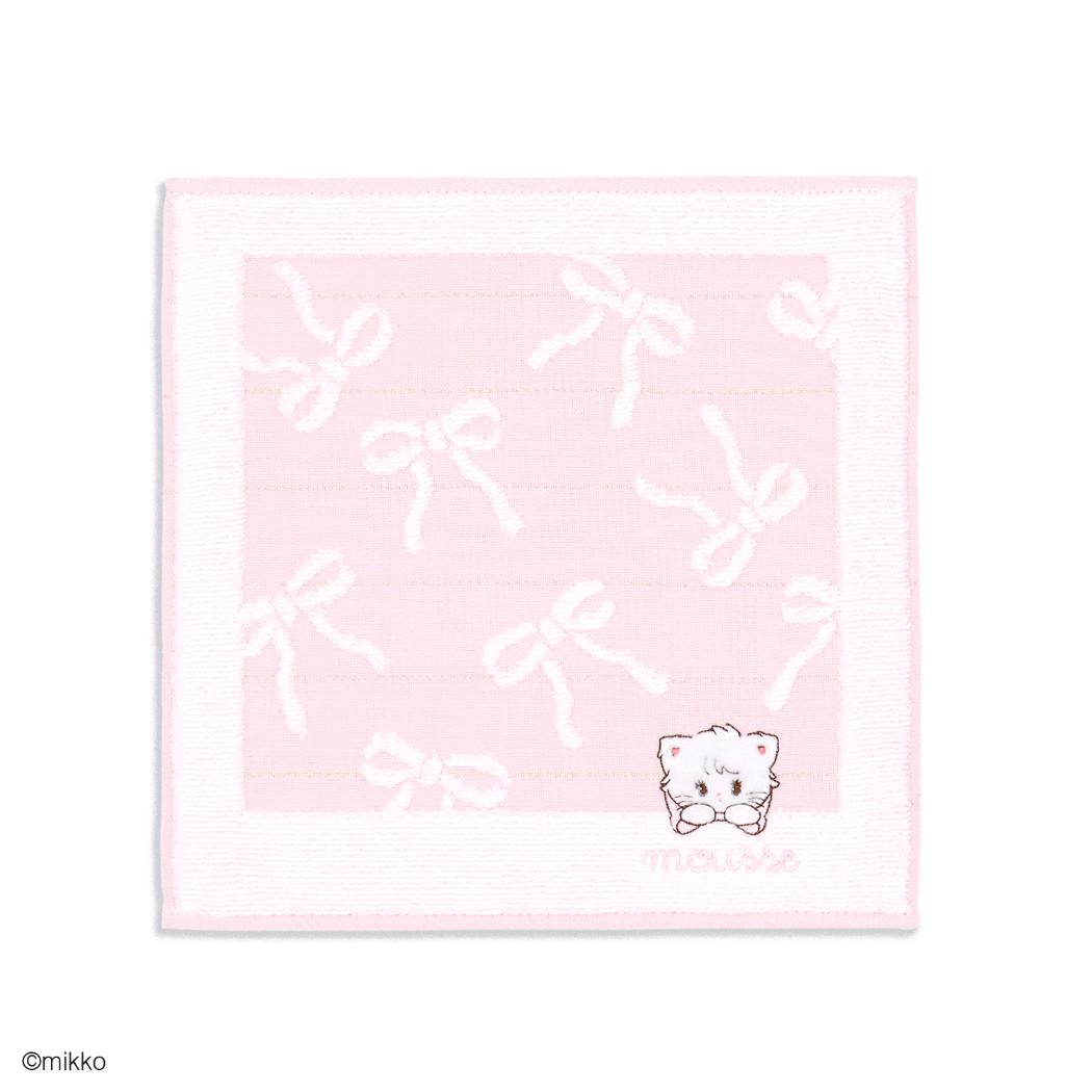 【最大1000円OFFクーポン！】Lil ala mode ミニタオル タオルハンカチ リボンリボン ピンク タオル美術館 汗拭きタオル キャラクター グッズ メール便可 シネマコレクション