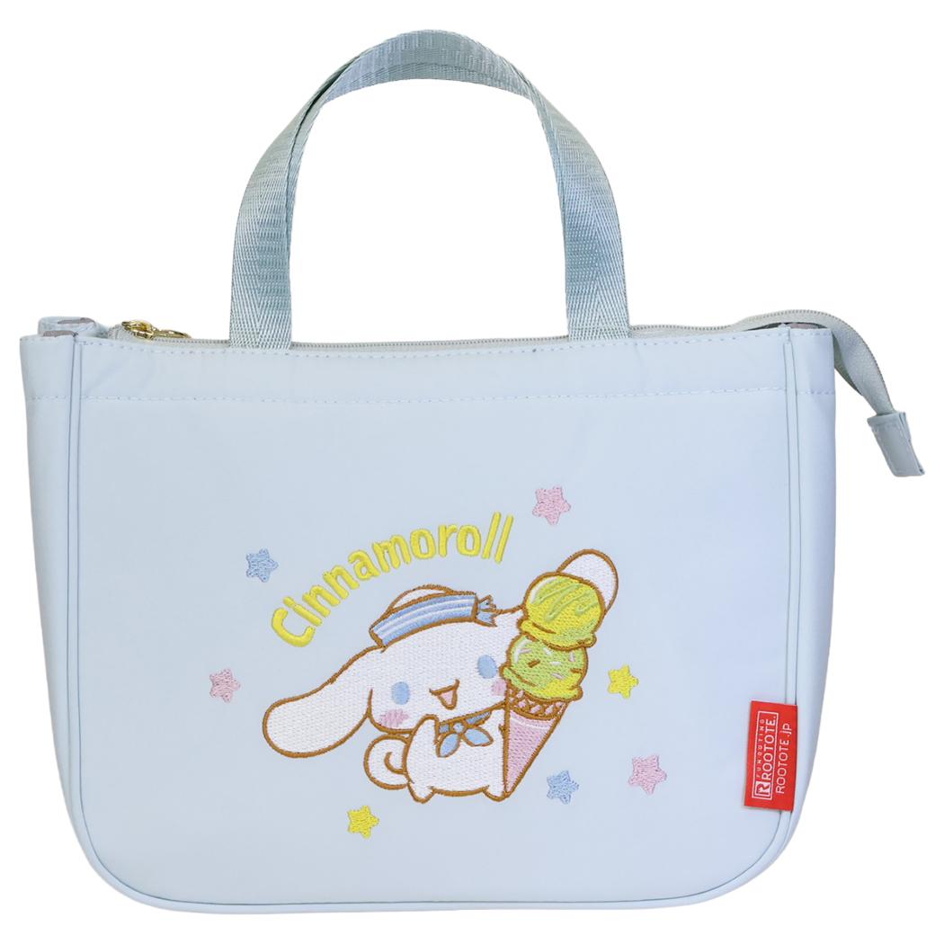 シナモロール ランチバッグ IP.TKデリ.保冷ランチバッグ サンリオ ルートート お弁当かばん キャラクター グッズ あす楽 シネマコレクションいつでも清潔に！洗濯機で丸洗できる簡易保冷トートランチトート/オフィス/学校/お出かけ/遠足大人気サンリオキャラクターからまたまた可愛いアイテム登場こちらは使いやすい[ミニトートバッグ]洗濯機で丸洗いできるのでいつでも清潔に使える簡易保冷ミニトートですお散歩などちょっとしたおでかけに便利な小さめトートお弁当や水筒を入れて持ち歩けるランチバッグとしてもおすすめです外側と内側にポケットがあって使いやすいいろんなバッグあるからお気に入り見つけてねサイズ：約220x180x100mm（持ち手：約240mm）素材：ポリエステル、EVA【シナモロール】キャラクター グッズ はこちらから >>このカテゴリにはこんな商品が含まれていますバッグ・財布【ランチトート】これを見た人はこんなキーワードで検索しています小さめ トートバッグトートバッグ キャンバスキャラクター トートバッグお弁当 バッグランチバッグキャラクター ポーチキャラクター ファッションキャラクター グッズキャラクター バッグファッション小物