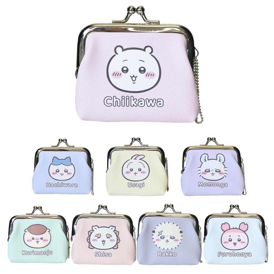 【最大1000円OFFクーポン！】ちいかわ 小銭入れ ミニがま口コインケース ピンク/ちいかわ / ブルー/ハチワレ / イエロー/うさぎ / パープル/モモンガ / グリーン/くりまんじゅう / オレンジ/シーサー / グレー/ラッコ / ミント/古