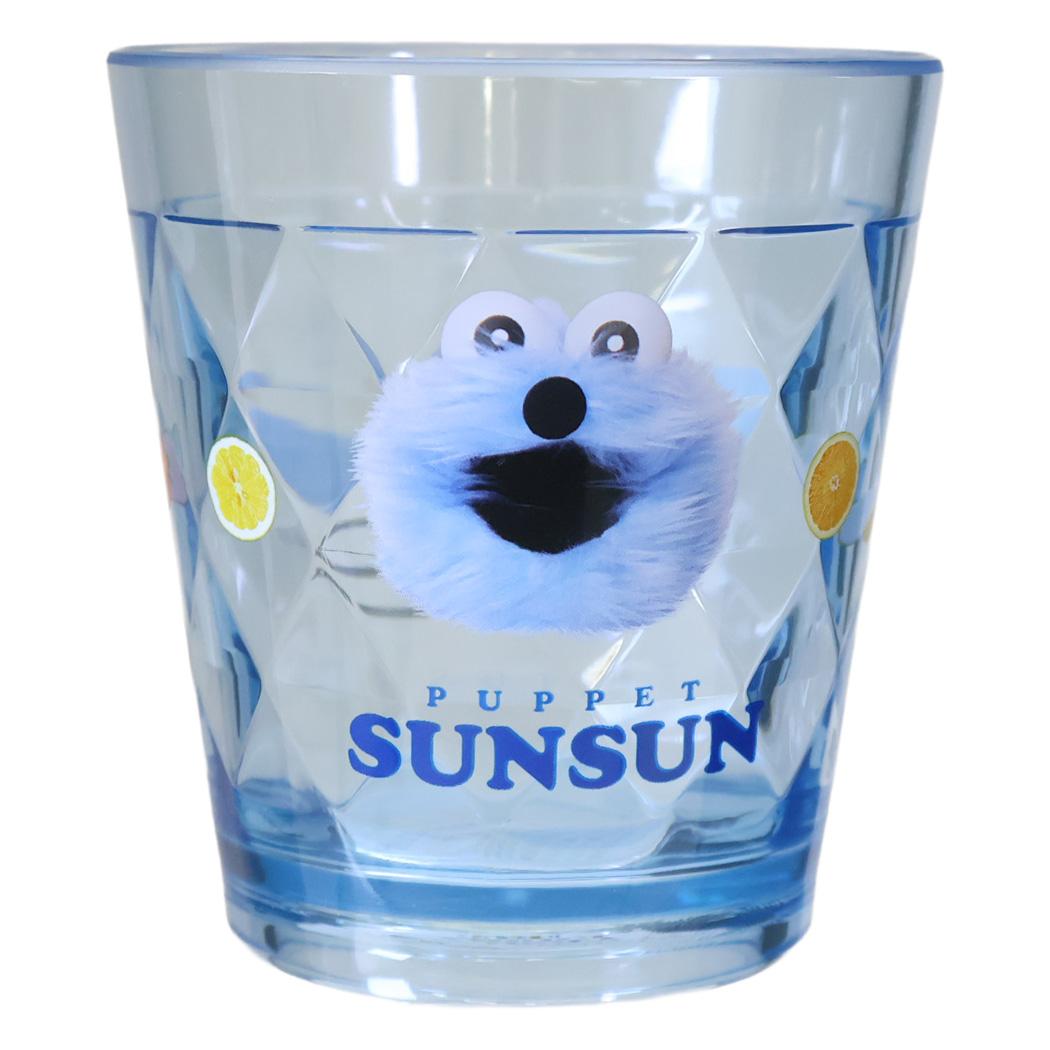 【最大1000円OFFクーポン！】パペットスンスン プラコップ キラキラクリアカップ ブルー PUPPET SUNSUN