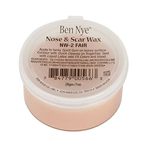 ノーズ＆スカーWAX ワックス BenNye （1oz/28gm） Nose&Scar Wax BNWAX02 ベンナイ | 特殊メイク 傷メイク 眉消し 鼻筋 鼻筋高く 鼻パテメイク 傷痕 傷隠し しわ埋め しわ隠し 眉つぶし