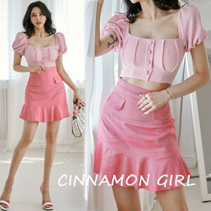 楽天CINNAMON GIRL【全2色】スリットミニワンピース　ピンク ブルー S/M/L【twim-h2023052605lux】（ mja ）（230607）シナモンガール Cinnamon Girl 超ミニ マイクロミニ 韓国 胸元 セクシー cinnamongirl レディース ワンピース ミニワンピース セクシーワンピース きれいめワンピース