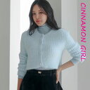 【全4色】アンゴラ混ニットトップ アイボリー ピンク スカイ ブラック【knit-e121115outer】( mja )(241220)シナモンガール Cinnamon Girl 超ミニ マイクロミニ 韓国 胸元 セクシー cinnamongirl レディース