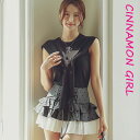 【全3色】フェイクショールニットトップ ホワイト ミント ブラック【shawl-n25042201top】( mja )(250428)シナモンガール Cinnamon Girl 超ミニ マイクロミニ 韓国 胸元 セクシー cinnamongirl レディース