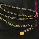 【全1色】ゴールドチェーンベルト ゴールド【chain-0407acc】(lam )(250512)シナモンガール Cinnamon Girl 超ミニ マイクロミニ 韓国 胸元 セクシー cinnamongirl レディース