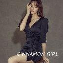 フリルミニワンピース　ベージュ ブラック S/M/L(mja)(211210)シナモンガール Cinnamon Girl 超ミニ マイクロミニ 韓国 胸元 セクシー cinnamongirl レディース