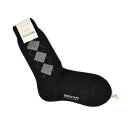 【FINAL SALE】BRESCIANI【ブレッシアーニ】ソックス靴下 WD007IN0024 314 BLACK×GREY カシミヤ ブラック