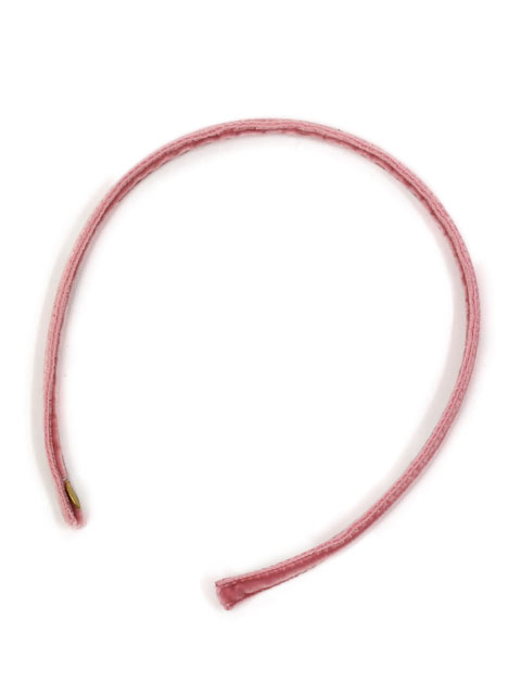 Jennifer Ouellette【ジェニファー オーレット】ベロア細カチューシャ VVSK01 Skinny Velvet ribbon Headband Alta Rosa ピンク