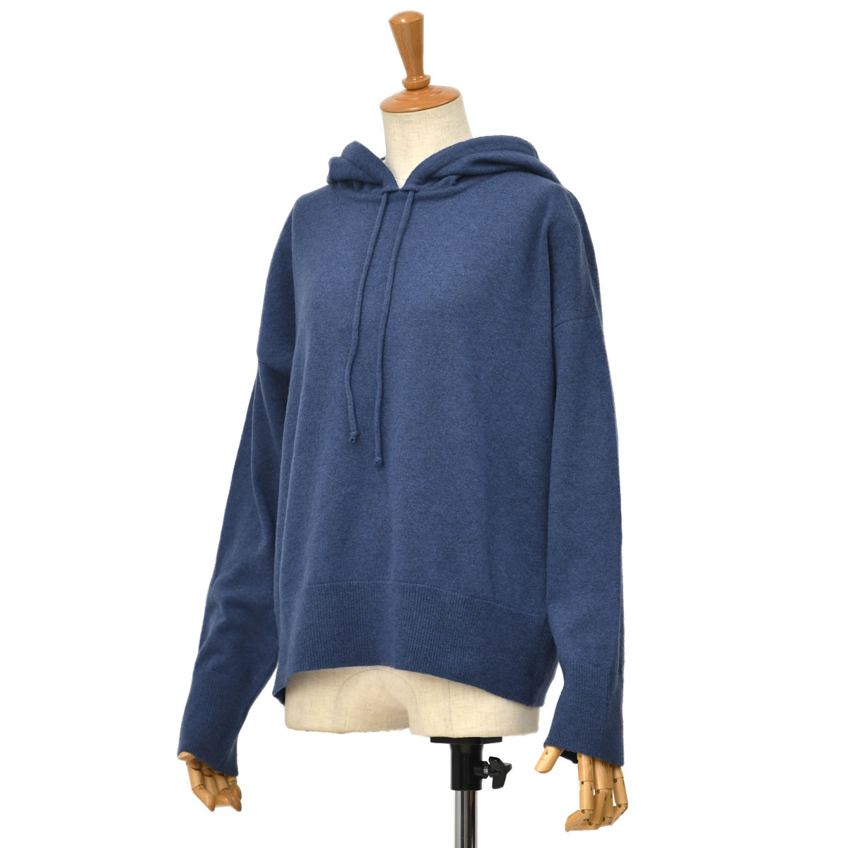 【50%OFF】【sizeS】SCAGLIONE【スカリオーネ】ニットパーカー DFB036 403 ウール カシミヤ デニム