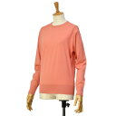 【SALE】JOHN SMEDLEY【ジョンスメドレー】クルーネック長袖ニット 30G EMMA CORAL コットン コーラルピンク