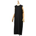 three dots【スリードッツ】ノースリーブカットソーワンピース HB5001Y 019 BLACK コットン ブラック