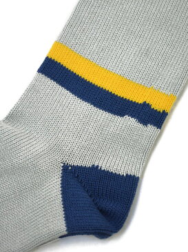 CORGI【コーギー】ソックス靴下 80-40-1907 3stripe leg sock cotton GRAY（コットン厚手 スリーストライプ・グレー）