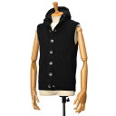 HERNO【ヘルノ】フーデッドニットベスト MC009UR 70048+19288 9300 ウール ブラック