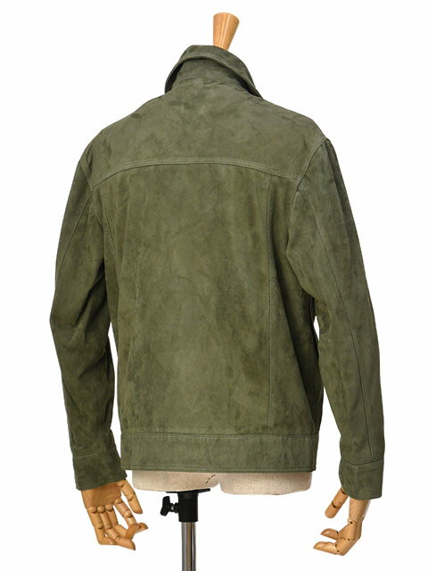 ARMA【アルマ】ジップアップブルゾン KALE LIZARD ゴートスエード グリーン