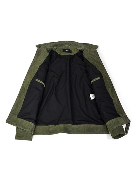 ARMA【アルマ】ジップアップブルゾン KALE LIZARD ゴートスエード グリーン