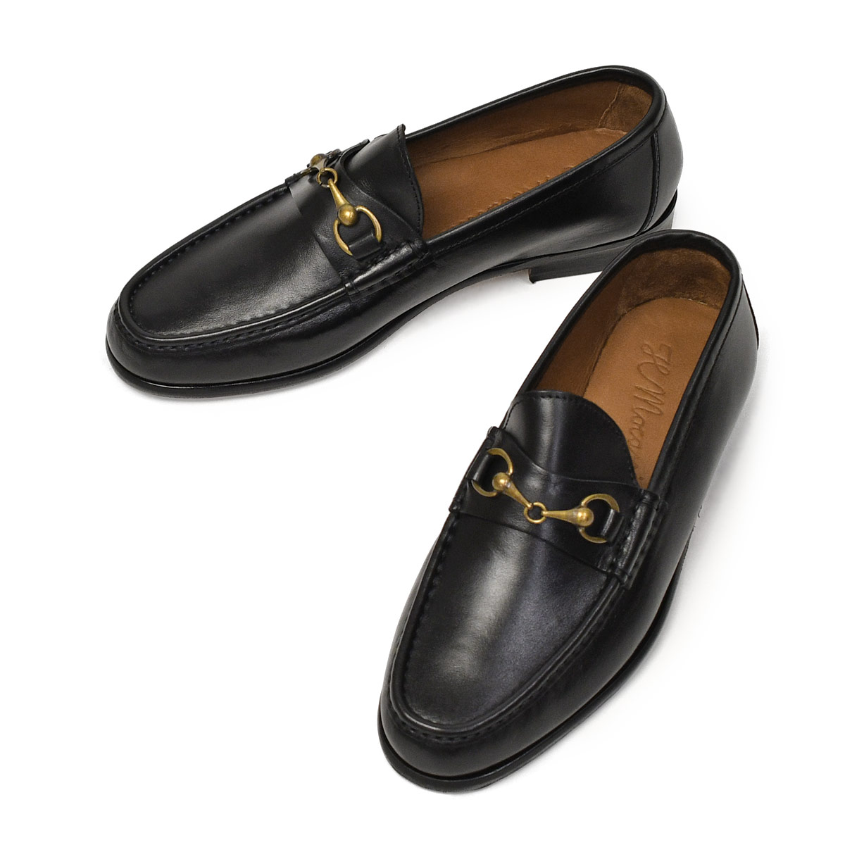 IL MOCASSINO【イル モカシーノ】ビットローファー レザーソール B/REVERSO MGO VITELLO NERO スムースレザー ブラック