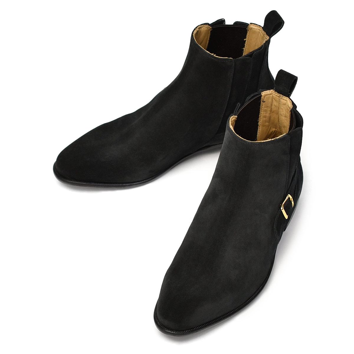 Baudoin&Lange【ボードゥイン&ランジ】Hopper Buckle Boot スエード ブラック