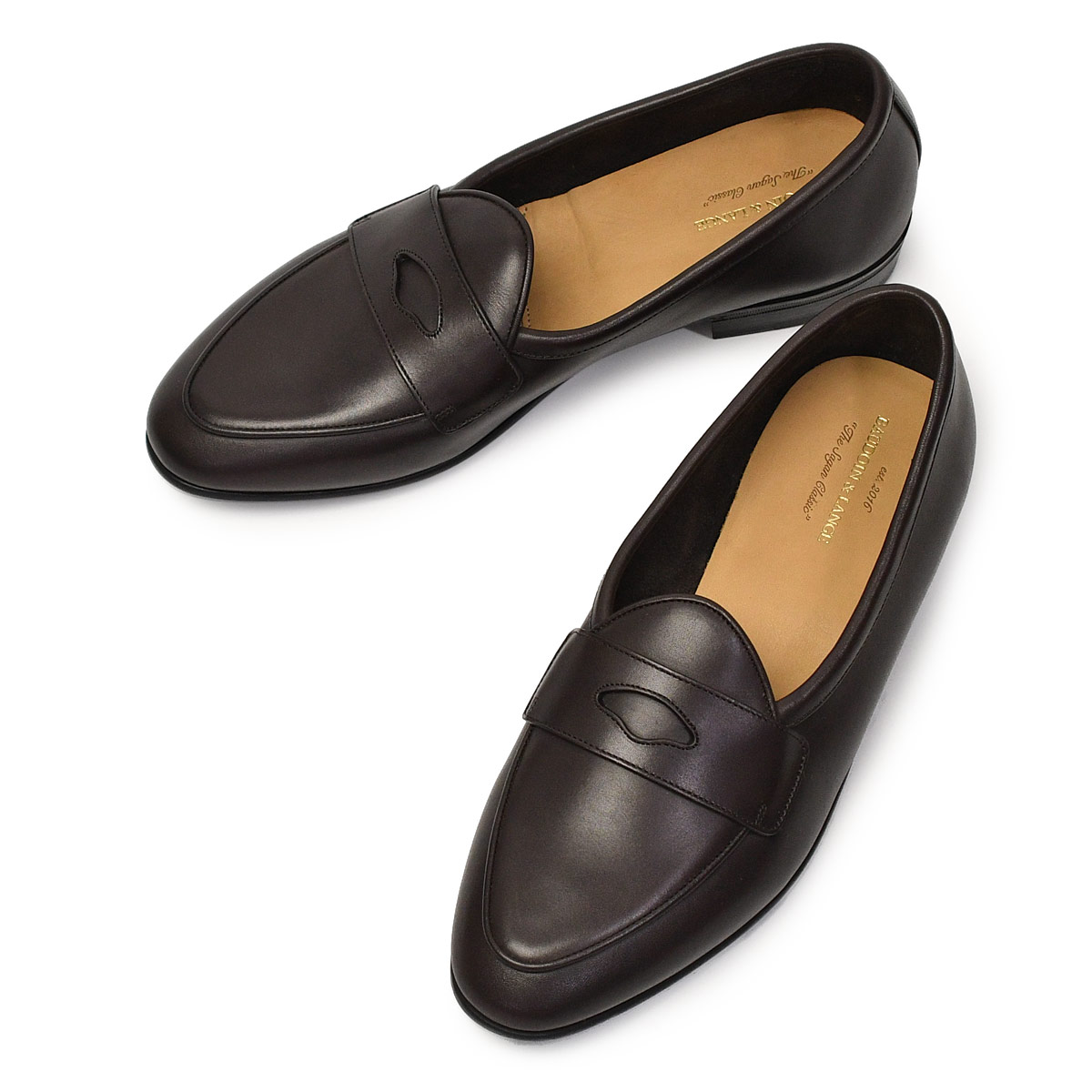 Baudoin&Lange【ボードゥイン&ランジ】Sagan Ginkgo コインローファー ドレープカーフ ダークブラウン