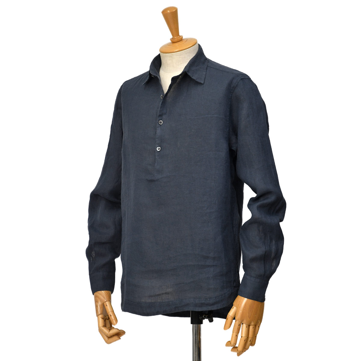 BARENA VENEZIA【バレナ ヴェネチア】プルオーバーシャツ CAU30703007 Camicia Pavan S Telino Navy リネン ネ...