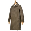 HERNO【ヘルノ】ステンカラーコート CA000210U 33460 7780 ハウンドトゥース 千鳥格子 ウール ブラウン