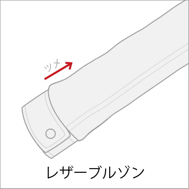 レザーブルゾン カフス 袖丈ツメ