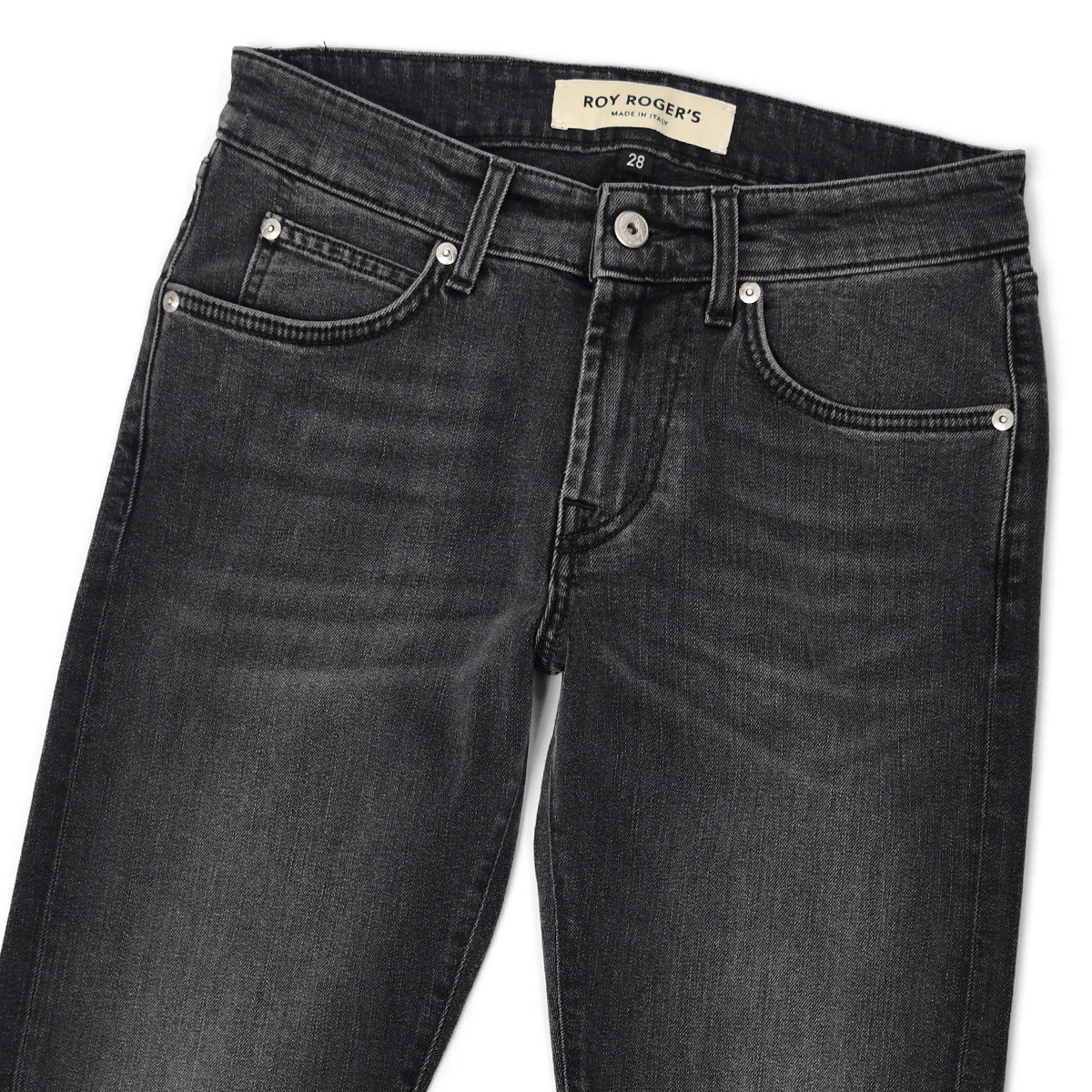 ROY ROGERS【ロイ ロジャース】デニム SLIM N0862392 998 Denim Black ストレッチ ウォッシュドブラック