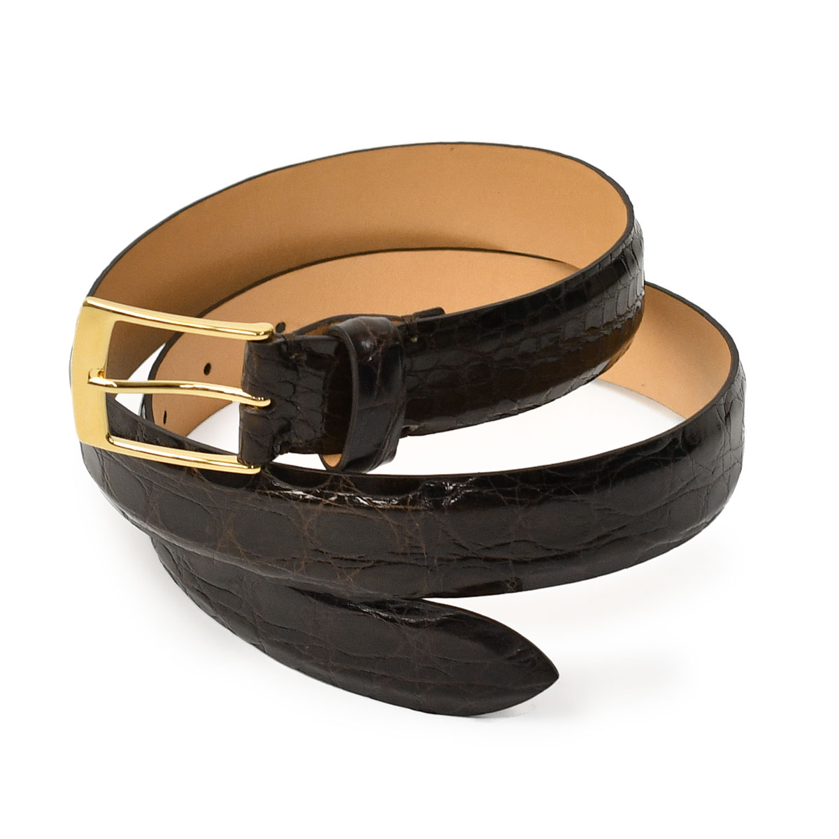 ANDREA GRECO【アンドレア・グレコ】ベルトAG1083 Real Crocco MARRONE クロコダイル ブラウン