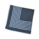 FRANCOBASSI【フランコバッシ】チーフ 8082 1 シルク ライン サックス×ネイビー