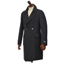 【SALE】Belvest【ベルベスト】ポロコート PT11DBA 9283 18 SUPER180'S ウール ダブルフェイス チャコールグレー×ネイビー