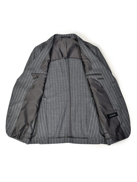 先行販売 早得【袖修理無料】TAGLIATORE【タリアトーレ】シングルスーツ 2SVF22B11 VESVIO 070038R G1219 SUPER'S120'Sヴァージンウール ストライプ グレー