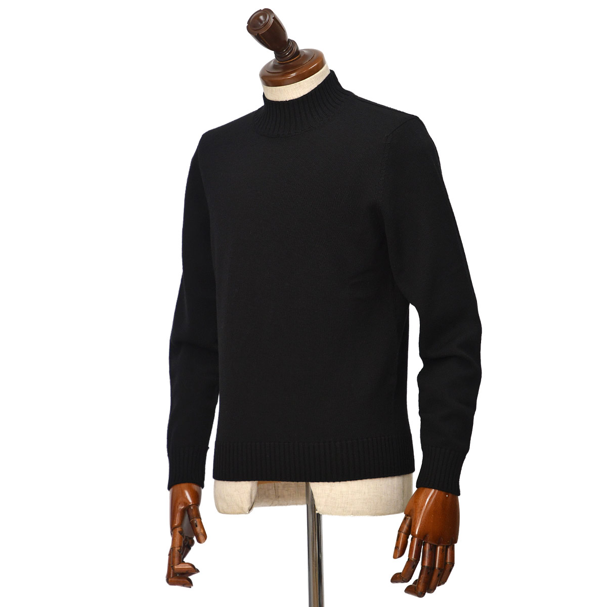 Drumohr【ドルモア】ミドルゲージモックネック D7M144 D03 690 メリノウール 8G ブラック