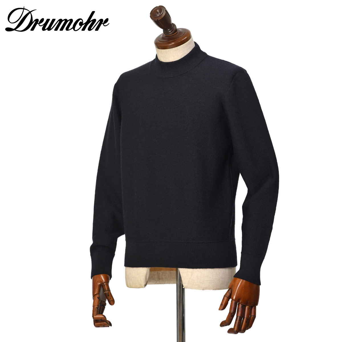 Rakuten - 【6/4(木)20：00〜 最大5,000円オフクーポン】Drumohr【ドルモア】モックネックニット D9M144SP D19 004 ウール ネイビー