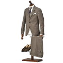 先行販売 早得【袖修理無料】LARDINI【ラルディーニ】シングルスーツ 6107AQ CN64416 420 ADVANCE ヴァージンウール グレージュ
