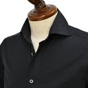 Finamore【フィナモレ】シャツ PIERO BALI C0617E 5 コットン ポプリン ブラック