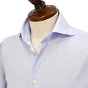 Finamore【フィナモレ】シャツ PIERO DENVER P5077J 4 コットン ジャージ サックス