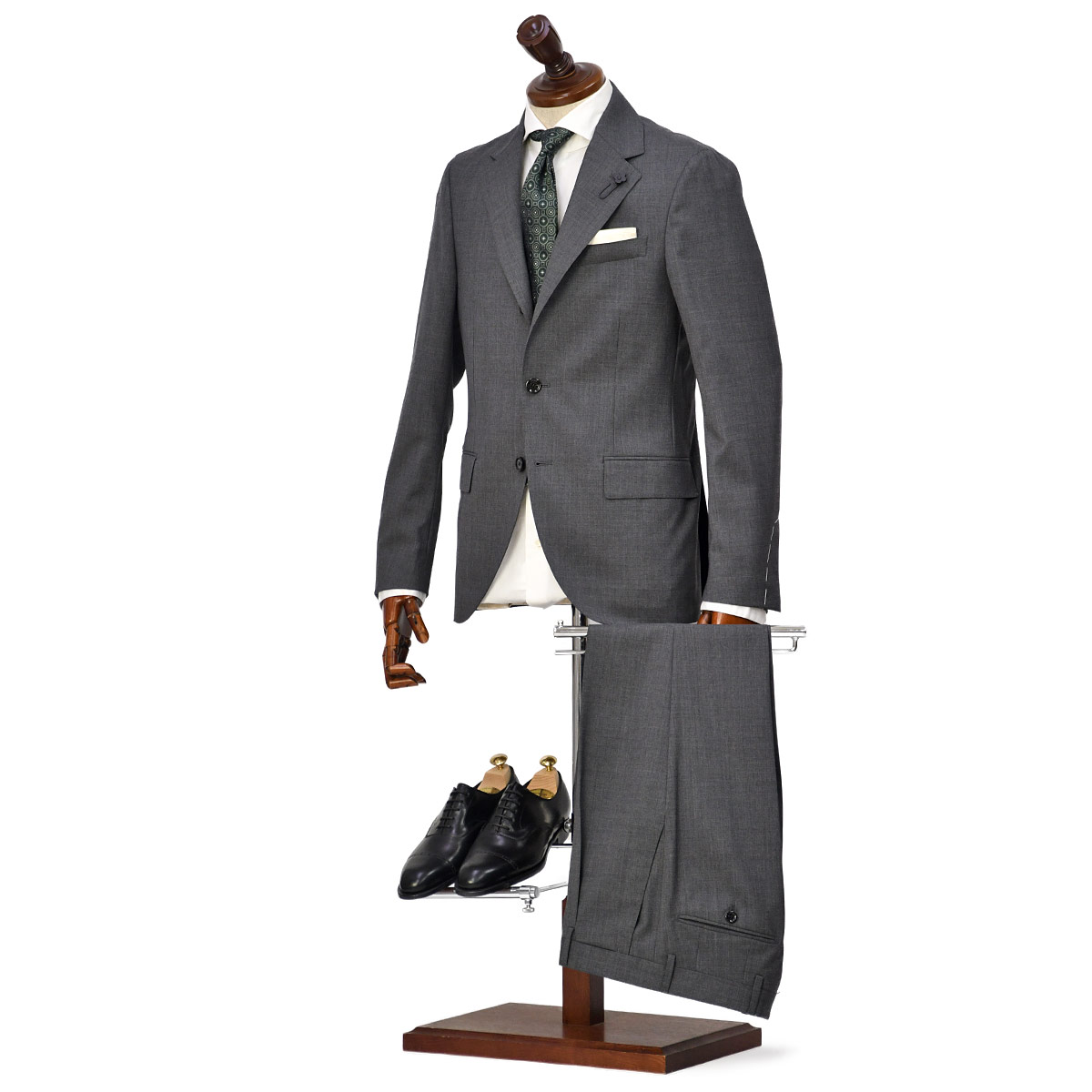 LARDINI【ラルディーニ】シングルスーツ 6107AQ IF64411 950 ADVANCE ヴァージンウール ミディアムグレー